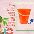 thumbnail image 4 of Colorful Beach Pails and Shovels, 9in (Set of 3, Colors may Vary) Plastic Sand Buckets Perfect for Beach Backyard Picnic Sandbox Outdoor Play Spring Summer Gift Kids Ages 3 and up, 4 of 7