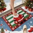 thumbnail image 5 of Hometravel Christmas Decor Bath Rug, Knitted Holiday Floor Mat Cover, Absorbent Doormat for Seasonal Home Entrance, 5 of 6