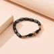thumbnail image 3 of Pulseras para mujer, regalos para mujer, popular pulsera de piedra volcánica dorada con imán negro, pulsera de cálculos biliares negros., 3 of 5