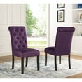 thumbnail image 4 of Roundhill Furniture Kerbau 5-Piece Dining Set, Pedestal Round Table with 4 Chairs, Purple, 4 of 9