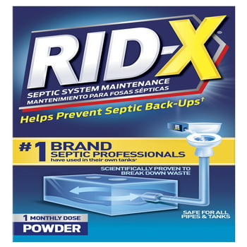 RID-X Septic Tank , 1 Month Supply Of Powder, 9.8oz, 100% Biobased