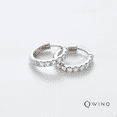 thumbnail image 3 of WINQ Single Hoop Earring Lab Grown Diamond 14K Gold each, 3 of 6