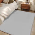 thumbnail image 5 of Grey Large Area Rugs for Bedroom Living Room, Soft Non Slip Carpet Bedside Rug, Modern Pure Gray Rectangular Floor Cover Kitchen Accent Rug 2.7'x5' for Dining Room/Office, 5 of 9