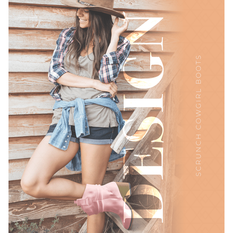 Canyon Trails Womens Cowgirl Pointed Toe Classic Pull Up Distressed Western Rodeo Cowboy Boots Walmart
