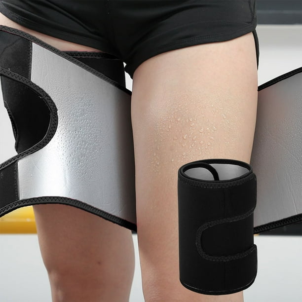 Mangas de compresión deportivas para muslos | Bandas de neopreno para piernas para correr y entrenar | Soporte muscular y protección contra lesiones | Paquete de 2