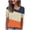 #0095-Beige, variant on Womens Tops V Notch Neck Short Sleeve Color Block Print Casual Tees Regular Fit Everyday Wear Soft Womens Shirts