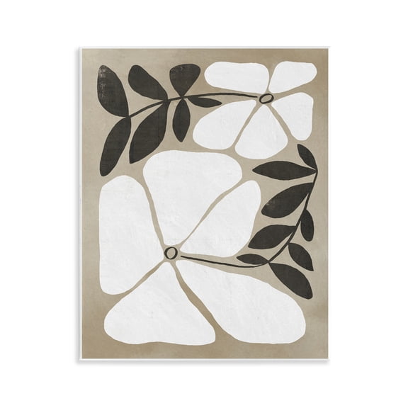 Stupell Industries Oblong Boho Flowers Floral Painting Unframed Art Print Wall Art, 11 x 14