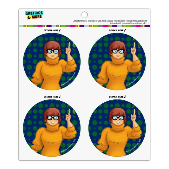 Scooby Doo Velma Character Refrigerator Fridge Locker Vinyl Circle Magnet Set