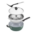 thumbnail image 2 of Juego de 4 sartenes Cuisinart Preferred - Sensible Sage Green (sartén multiusos de 4.5 cuartos con tapa, vaporera y espátula ranurada), 2 of 4
