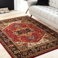 thumbnail image 2 of BoutiqueRugs Malpas Traditional Area Rug - Burgundy, Black, Light Brown - 6'7" x 9'6", 2 of 7