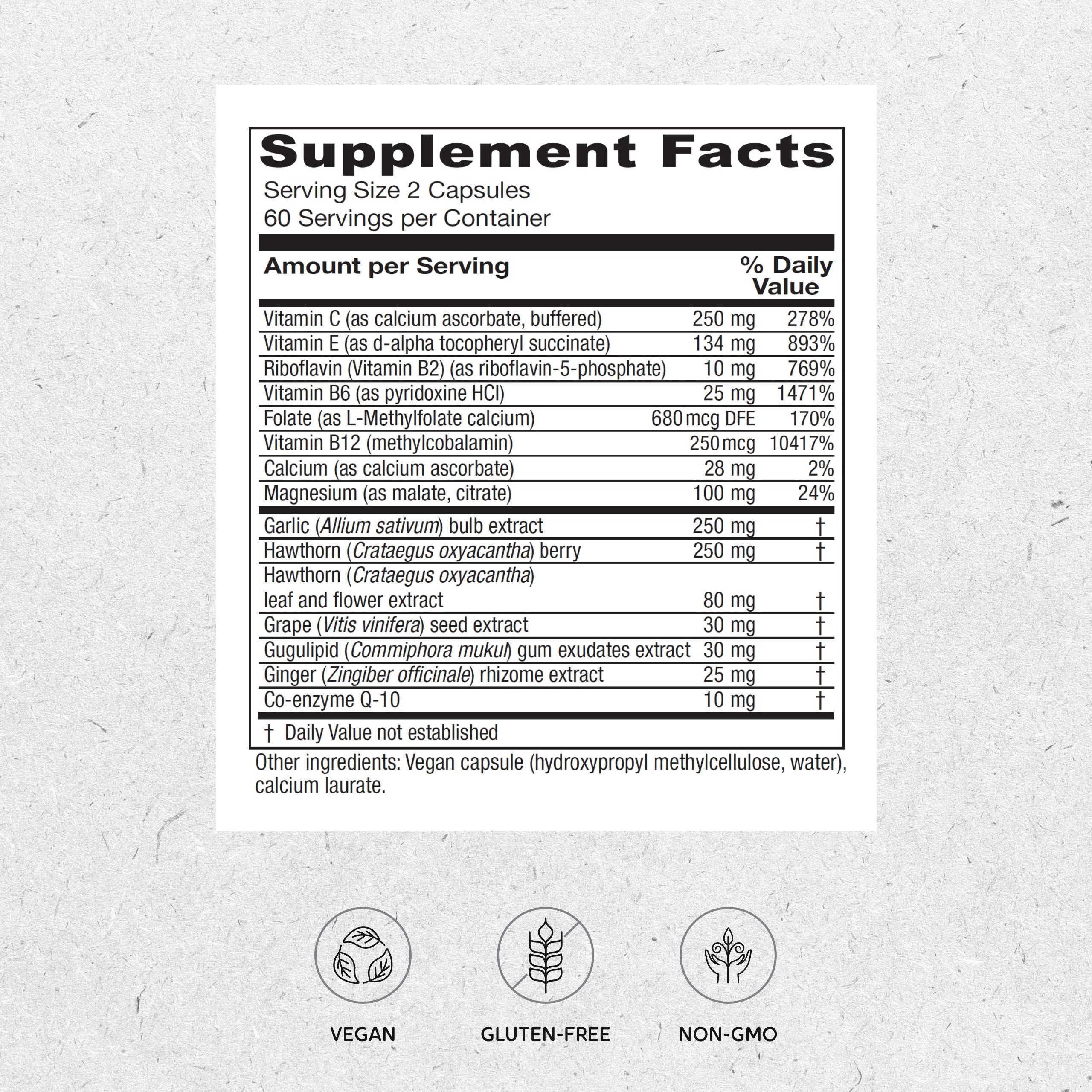 Vitanica CardioBlend, Cardiovascular Support, Vegan, 120 Capsules