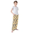 thumbnail image 4 of FORMRS Kids Pajama Pants with Pockets Size 6-8Y Boys Lounge Sleep Bottoms, Yellow Halloween Cat Pattern, 4 of 8