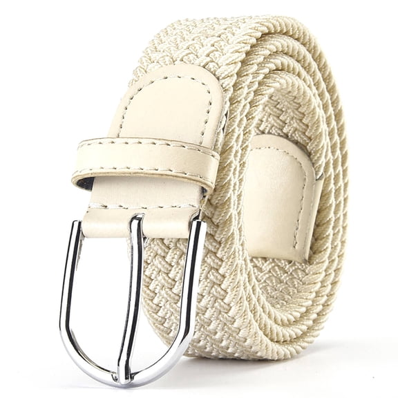 OQRKI 2026 New Belt,High Elastic Weaving Design Belts for Women,Unisex Versatile Style Hole Free Pin Buckle Structure Western Outfit for Women,42In