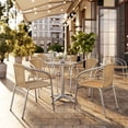 thumbnail image 3 of Flash Furniture Commercial Aluminum and Beige Rattan Indoor-Outdoor Restaurant Stack Chair, 3 of 12