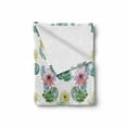 thumbnail image 2 of Cactus Soft Flannel Fleece Blanket, Hot Desert in South Mexican Land Vintage Plant Cactus Flowers with Spikes, Cozy Plush for Indoor and Outdoor Use, 50" x 70", Pink Green and Blue, by Ambesonne, 2 of 6
