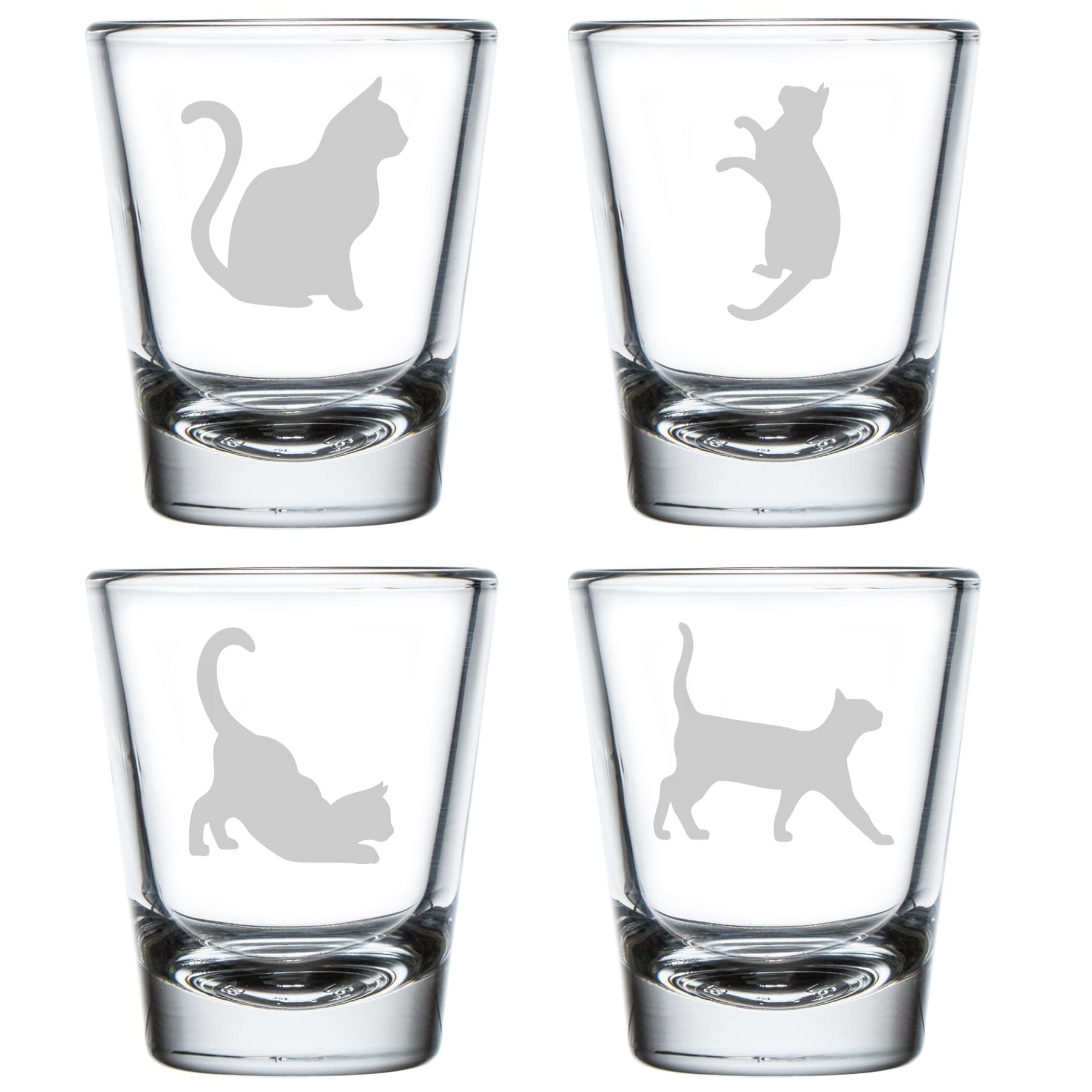 Set of 4 Shot Glasses 1.75oz Shot Glass Gift Bunny Rabbit