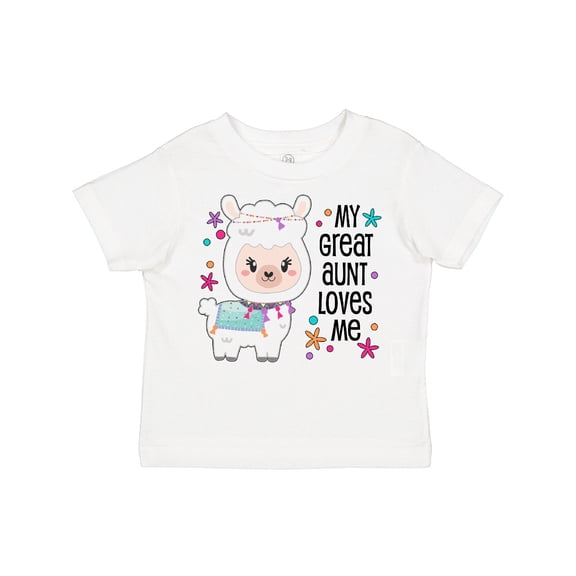 Inktastic My Great Aunt Loves Me- cute and happy llama Boys or Girls Toddler T-Shirt
