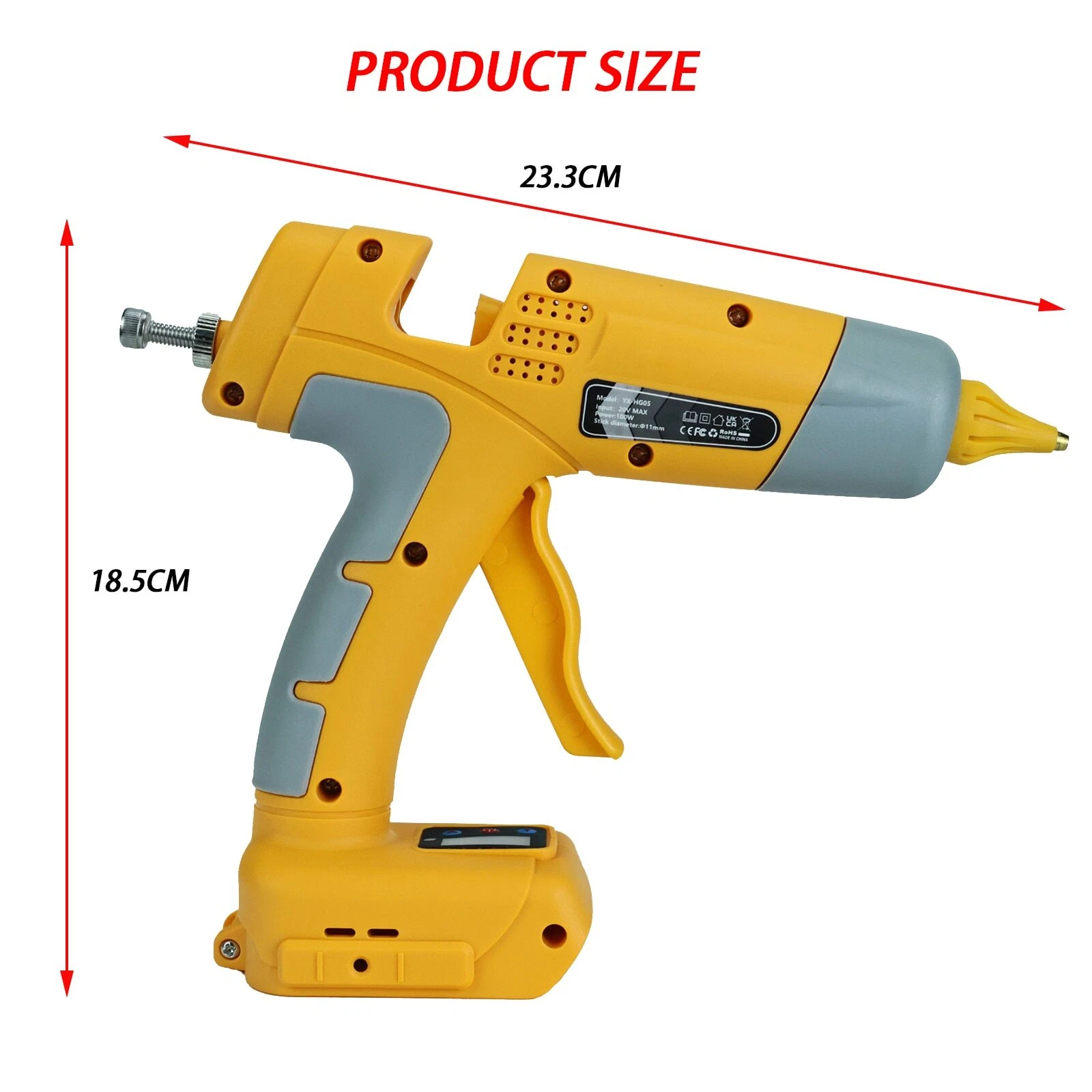 Cordless Hot Melt Glue Gun Repair DIY Tool Set With 10 Glue Stick for DeWalt 18V