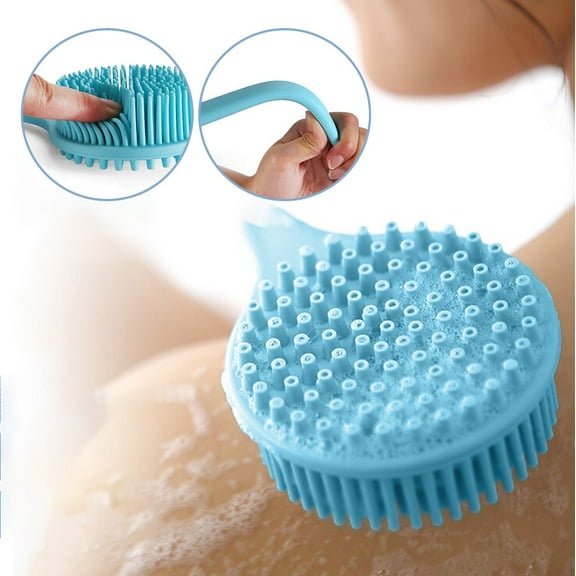 Thsue Silicone Bath Brush with Long Handle, Soft Body Brush Back Scrubber, Shower Wet