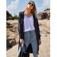 thumbnail image 2 of Vestido con capucha ELESOL, chaqueta tipo sudadera con cremallera larga y cremallera, 2 of 6