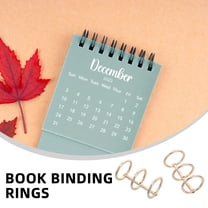 OULII 2Pcs White Metal Binding Rings for DIY Notebook Photo Album and Planner