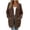 Coffee, variant on Vivianyo HD Women's Solid Long Sleeve Open Front Cardigan with Pockets, Fall Loose Mid Length Sweater Coat for Women, Womens Outerwear for Daily Errands and Casual Meetups, Size S-2XL