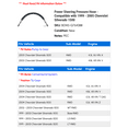 thumbnail image 2 of Power Steering Pressure Hose - Compatible with 1999 - 2005 Chevy Silverado 1500 2000 2001 2002 2003 2004, 2 of 2