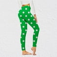 thumbnail image 2 of CFLVAEK Polka Dot Leggings for Women Stretch High Waist Yoga Pants Fashion Tummy Control Workout Legging Pants Butt Lift Workout Gym Pant Green M, 2 of 7