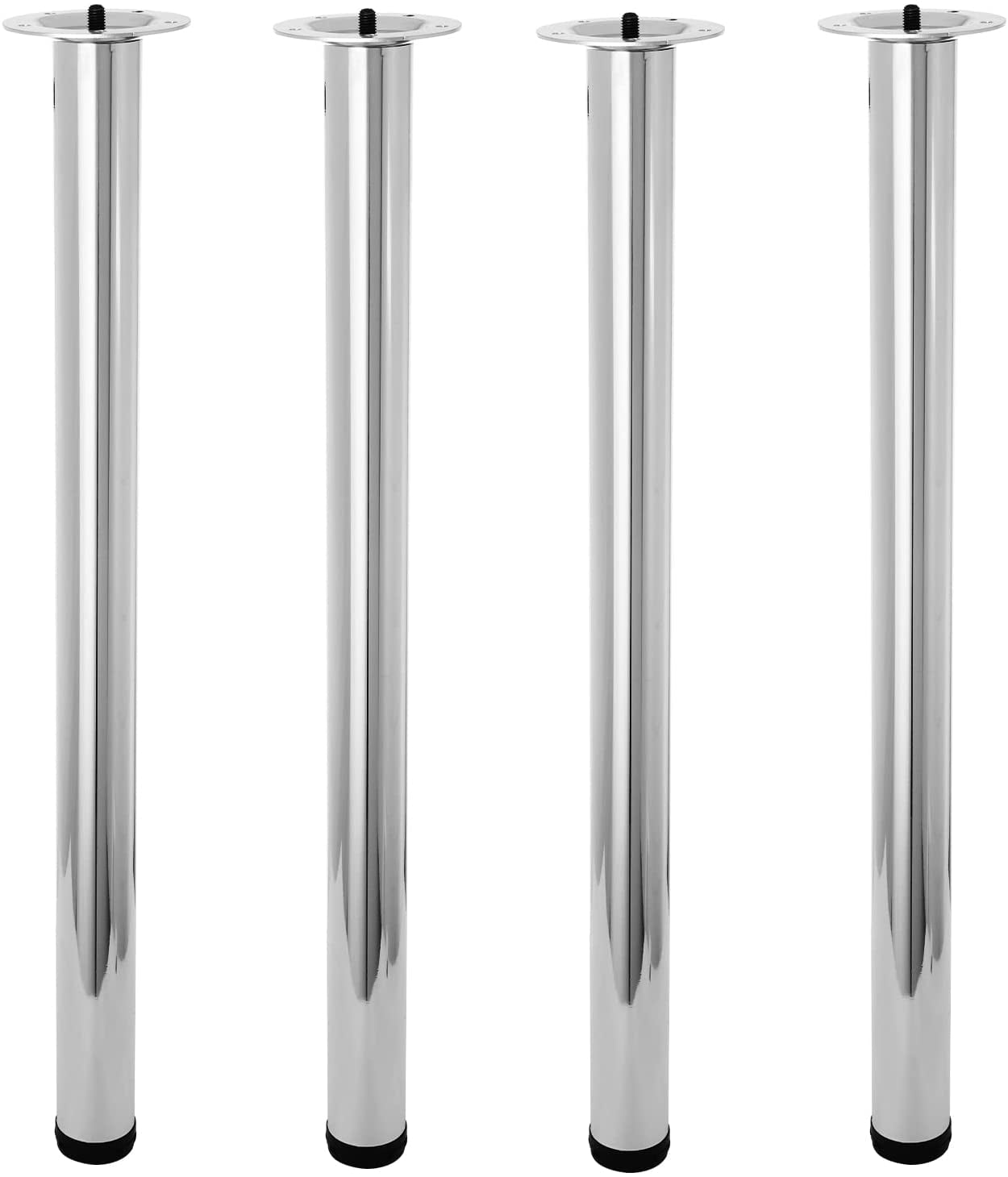 MEETWARM 28 Inch Tall Height Adjustable Metal Office Table Legs, 50mm