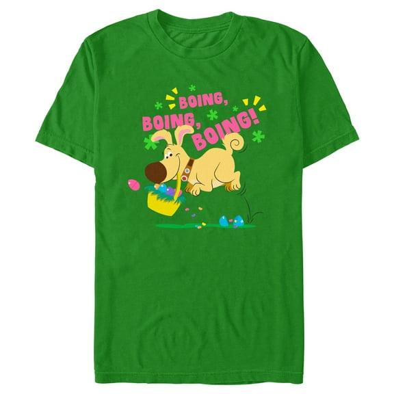 Men's Up Easter Dug Boing Boing Boing  Graphic Tee Kelly Green Large