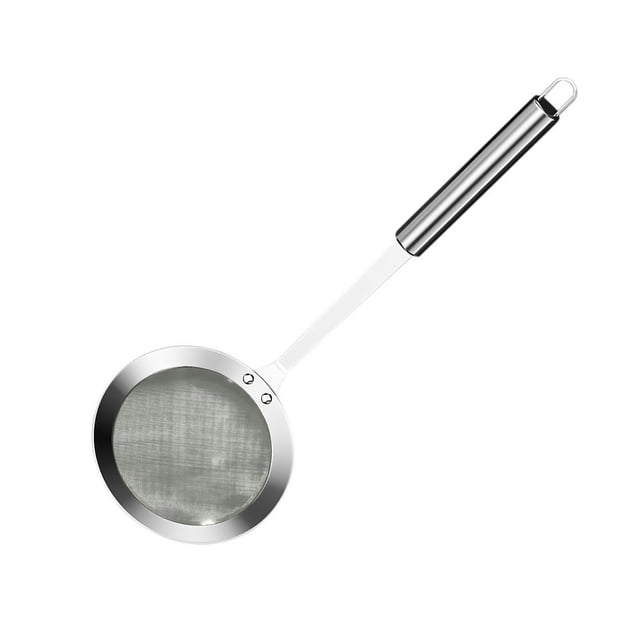 Fine Mesh Strainer,Fine Mesh Stainless Steel Colander Spoon, Oil Filter Food Strainer for Skimming Grease Foam