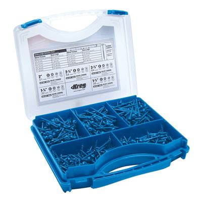 Pocket Hole Screws - Kreg SK03B Blue-Kote Pocket-Hole Screw Kit (450 of 4 most used exterior screws)