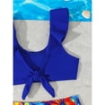 thumbnail image 6 of Ticikt Girls Two Piece Swimsuits for Swimming Beach Sun UPF 50+ Rash Guard Bikini with High Waist Bottoms,Color:Blue,Size:3-4 Years, 6 of 7