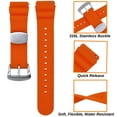 thumbnail image 3 of 20MM Silicone Replacement Watch Band for Men/Women Sport Watch Orange, 3 of 6