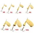 Blade Rotating Spinner Metal Lure Brass Hard Artificial Spoon Bait