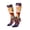 1 Black, variant on Women Crew Soft Moisture-wicking Socks Color Splash Fox Portrait Pattern Design Cotton Socks, One Size fit All