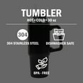 thumbnail image 5 of New View Gifts 30oz Tumbler Mug with Lid and Straw, Reusable Insulated Mug with Handle, Stainless Steel for Iced & Hot Beverages, Black, 5 of 5