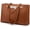 Brown, variant on Laptop Tote Bag for Women 15.6 Inch Waterproof Leather Computer Bags Business Office Work Briefcase Black