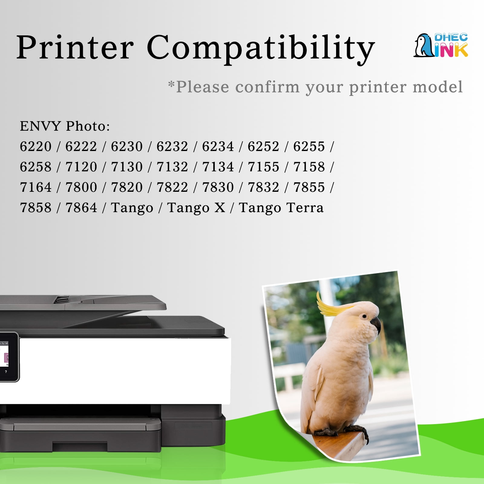 64 Ink Cartridges Compatible for HP Ink 64 for HP 64XL Combo for Envy Photo 7855 Printer (Black, Tri-Color)