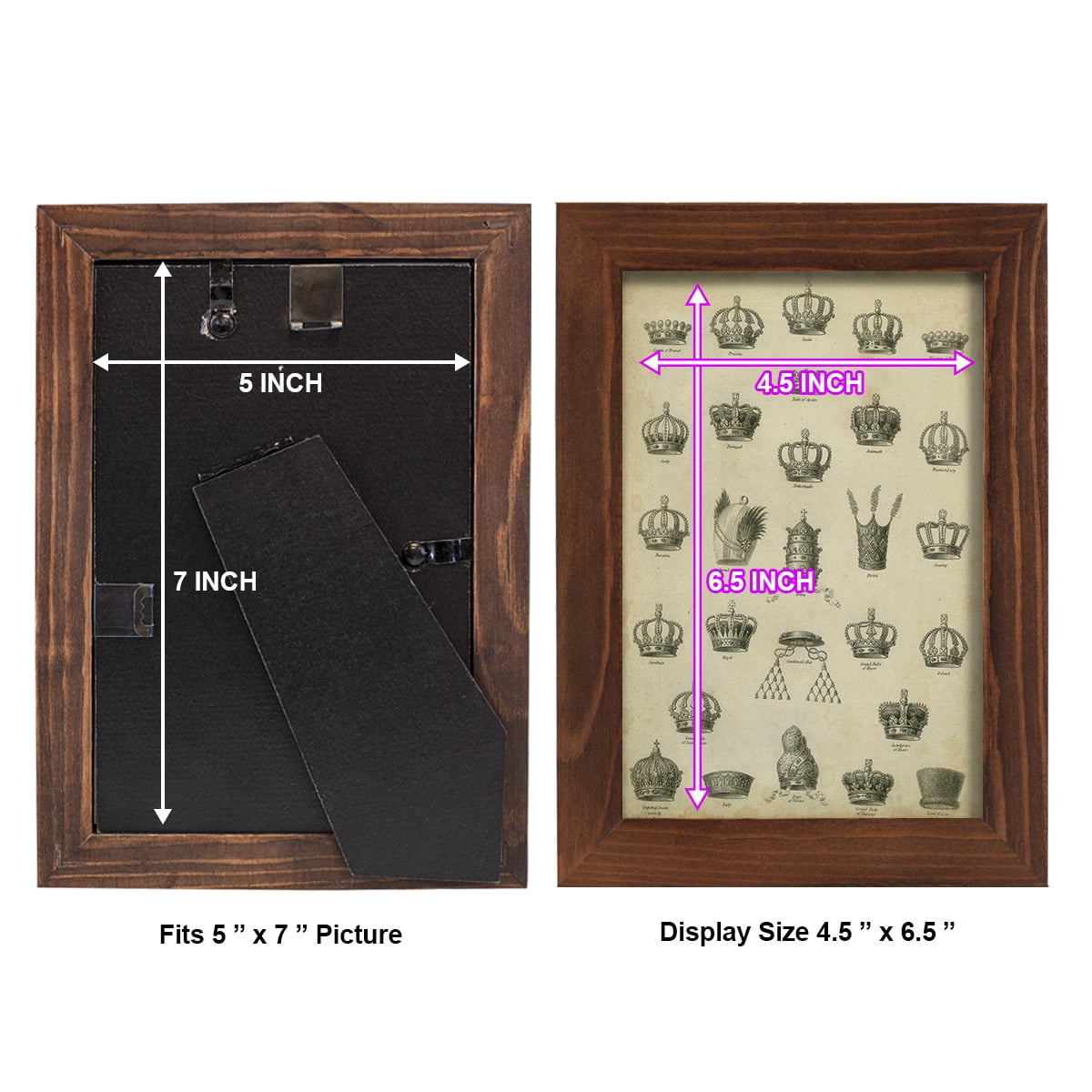 Heraldic Crowns & Coronets II -Framed Print w/glass-Chestnut