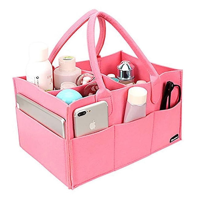Bolsa de almacenamiento de pañales de fieltro, artículos diversos para bebés, pañales de juguete, bolsa de pañales de fieltro de gran capacidad, diseño versátil