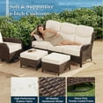 thumbnail image 4 of Bellefurn Luxury 73" Outdoor Patio High Back Sofa,Rattan Oversized 3-Seater Couch with 6-Inch Thick Cushions,Patio Furniture Sofa Set for Porch,Poolside,Deck,and Yard, 4 of 10