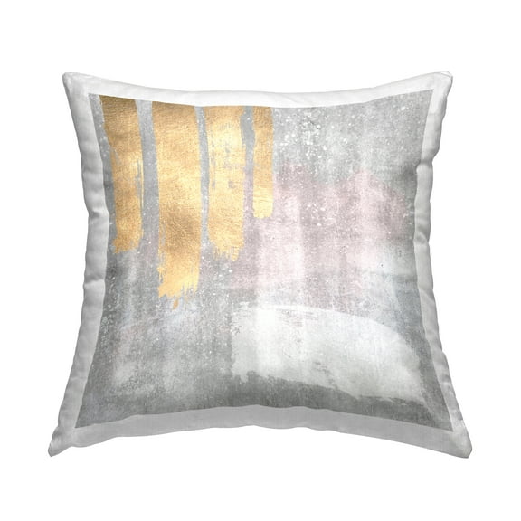 Stupell Industries Grey Glam Abstract Square Decorative Printed Throw Pillow, 18 x 18