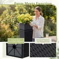 thumbnail image 3 of Devoko 32" Tall Planters for Outdoor Plants Set of 2, Woven-Textured Outdoor Plant Pots for Patio, Front Porch, 3 of 8
