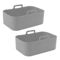 thumbnail image 3 of Cesta De Silicona Para Freidora, Mango De Silicona Para Freidora, Diseño Antiadherente, 2 Piezas Para El Hogar ANGGREK Gris, 3 of 8