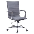 thumbnail image 1 of Pemberly Row High Back Leatherette Executive Swivel Office Chair in Gray, 1 of 8
