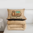 thumbnail image 5 of Erosebridal Leopard Print Camper Twin Comforter Sets,Kids Happy Camping Bedding Set For Girl Boys,Reversible black,2 Pieces, 5 of 7
