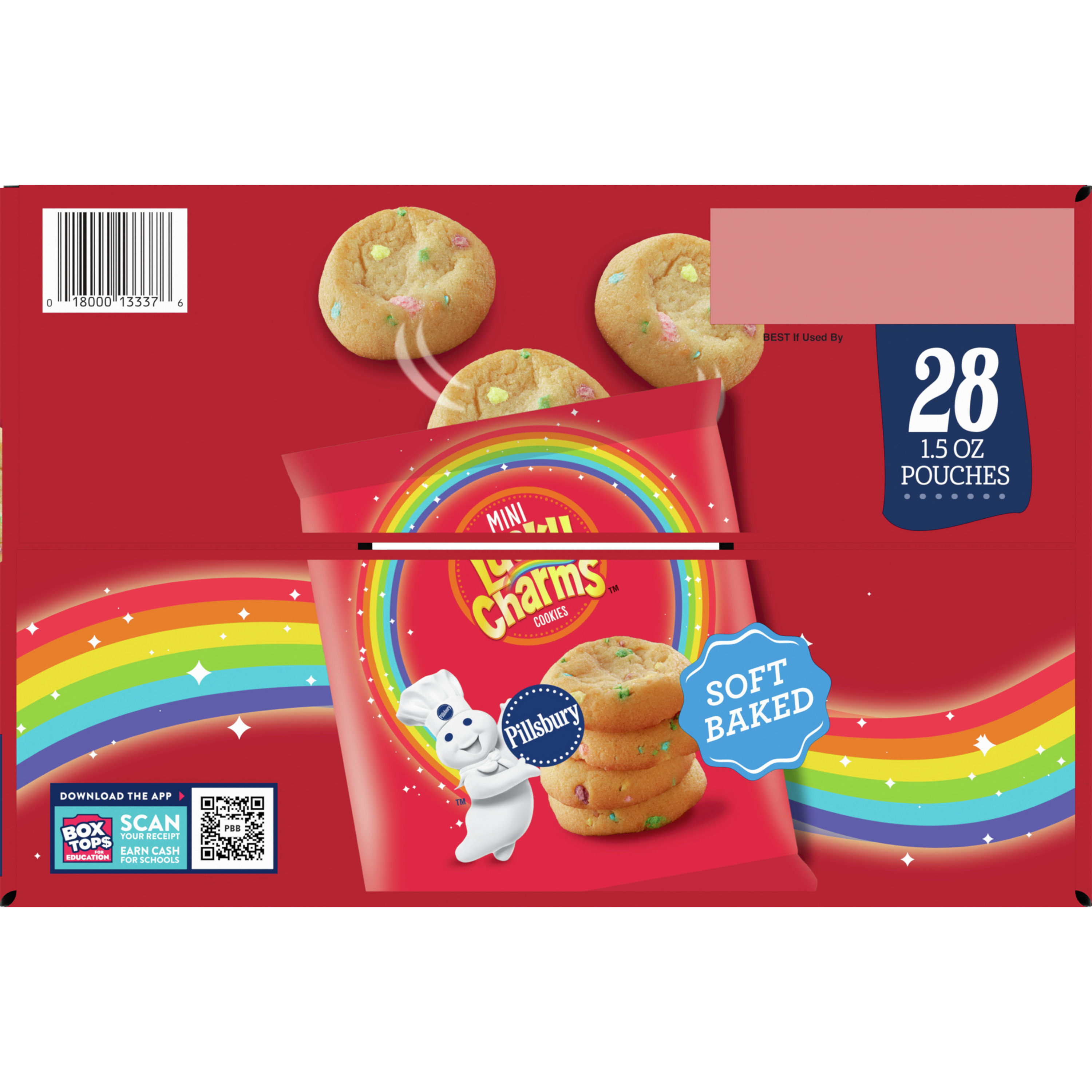 Pillsbury Lucky Charms Mini Soft Baked Cookies, Snack Bags, 28 ct ...