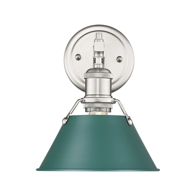 Orwell Coiffeuse de Bain 1-Lumière en Étain avec Vert Pin