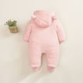 thumbnail image 5 of Odeerbi Baby Girls Boys Clothes Baby Rompers Toddler Color Plush Cute Bear Ears Winter Thick Keep Warm Jumpsuit Romper, 5 of 5